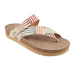 Taos Footwear Multicolor Striped Sandals